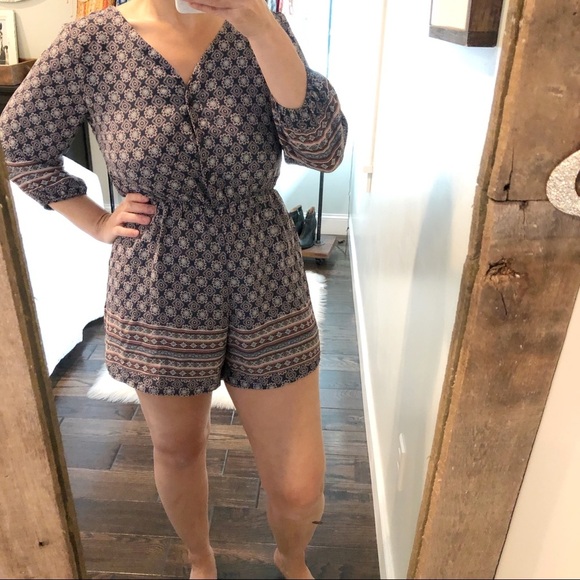 Miami medium paisley boho sexy summer romper - Picture 1 of 4